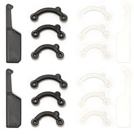 VANANA 6 Pairs Nose Lifting Shaper Inserts, 3 Sizes Invisible Nose Lifter Soft Silicone No Pain Nose Up Corrector Beauty Tool, Comfortable Easy Install Removable (Black & White)