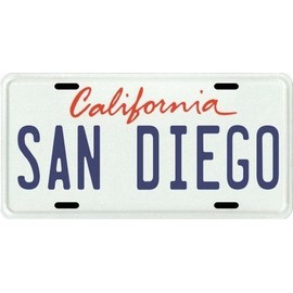 SAN Diego California Metal CA License Plate