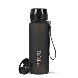 720°DGREE uberBottle 750 ml Water Bottle Removable Loop + Motivational Scale, Strainer - Leak-Proof, Lightweight, BPA-Free - Tritan Sports Bottle - Water Bottle for Sports, Fitness, Bike, Outdoor