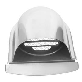 TEHAUX Stainless Steel U Shape Exhaust Vent Cover Wall Mounted Outdoor Exhaust Cap with Mesh Screen for Rain Protection and Ventilation Kitchens and Bathrooms