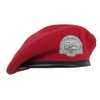 Uniform Accessories Unlimited Inc Scarlet (Red) Unlined Beret with Leather