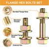 VIGRUE 521PCS M6 M8 M10 Flange Bolts Assortment Kit Metric