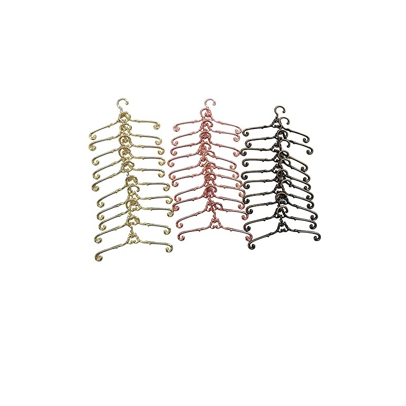 Hihomi 30pcs Doll Hanger Rack 10pcs 1/6 Clothes Clothes Doll