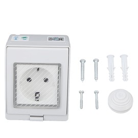 WiFi Smart Socket PC ABS IP55 Waterproof APP Remote Control Power Outlet for Bathroom Outdoor