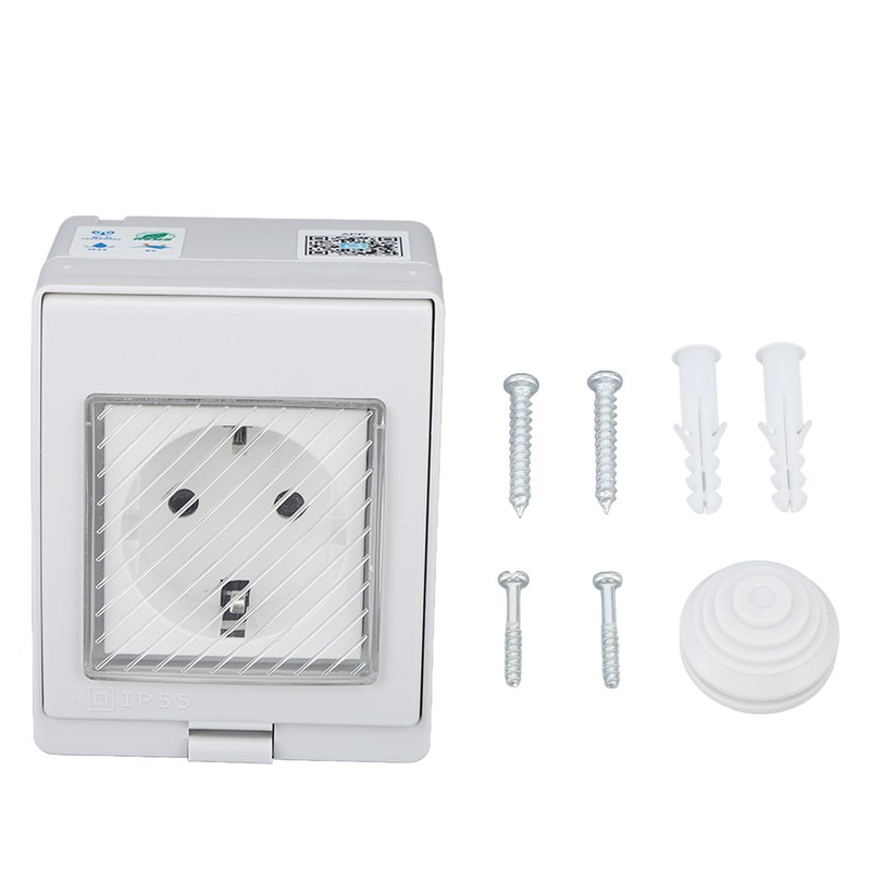 WiFi Smart Socket PC ABS IP55 Waterproof APP Remote Control