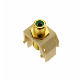 Legrand-On-Q Legrand - On-Q WP3463-la Green RCA to F Connector, light almond