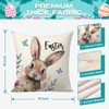 FUYUCHEN Happy Easter Pillow Covers 18x18 Inch Set of 4