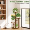 LASZOLA 3 Tiered Wood Plant Stand Indoor Corner, Flower Holder