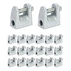 QWORK Beam Clamp, 20 Pcs 5/16" Zinc Plated Iron Safety