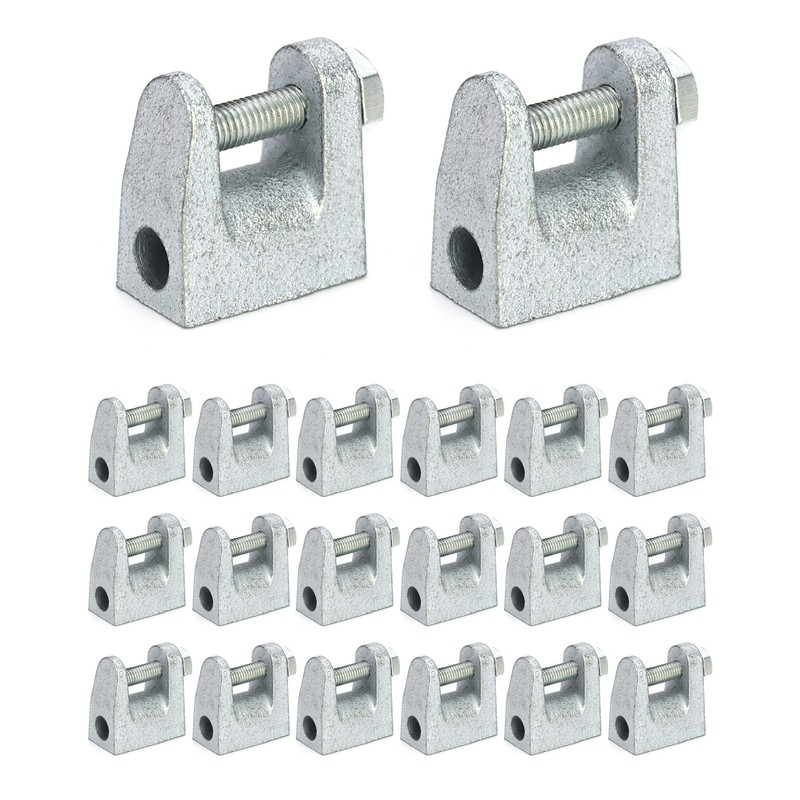QWORK Beam Clamp, 20 Pcs 5/16" Zinc Plated Iron Safety