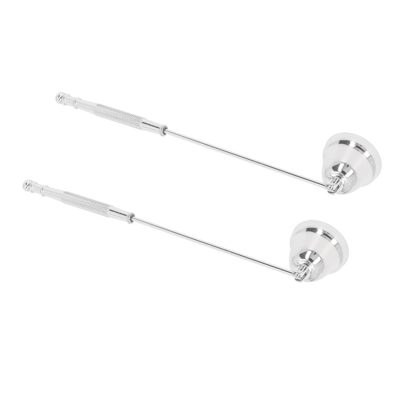 2PCS Candle Snuffer with Long Handle Bell Shape Metal Flame