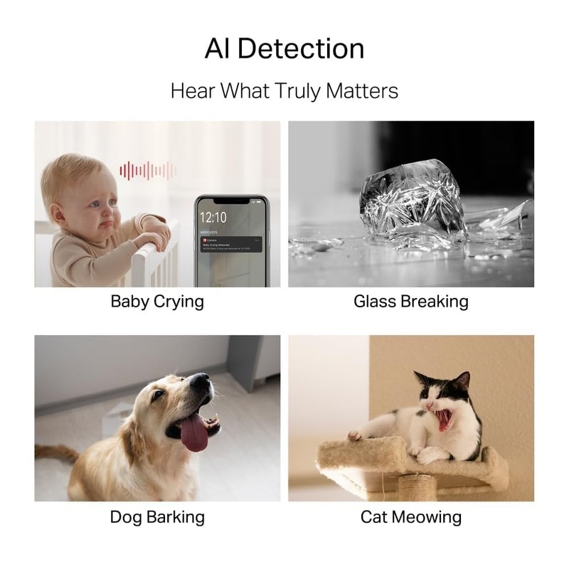 MERCUSYS MC230 3K 5MP Indoor Camera,360°Security Camera, AI Detection Cameras
