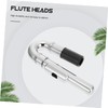 Kisangel Silver Plated Flute Replacement Head Durable Flute Mouthpiece for