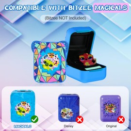 SKRVGOJFG Silicone Case for Bitzee Magicals Interactive Toy, Protective Sleeve 2 in 1 Cover + Lanyard for Bitzee Magicals Interactive Toy Electronic Pets Accessories - Blue