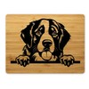 Bambus Schneidebrett Frühstücksbrettchen 15x20cm Hund Berner Sennenhund 01