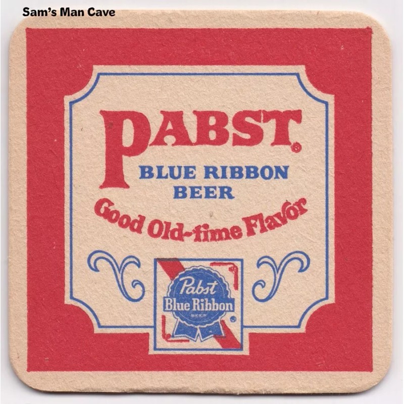 Pabst Blue Ribbon Good Old Time Flavor Beer Coaster