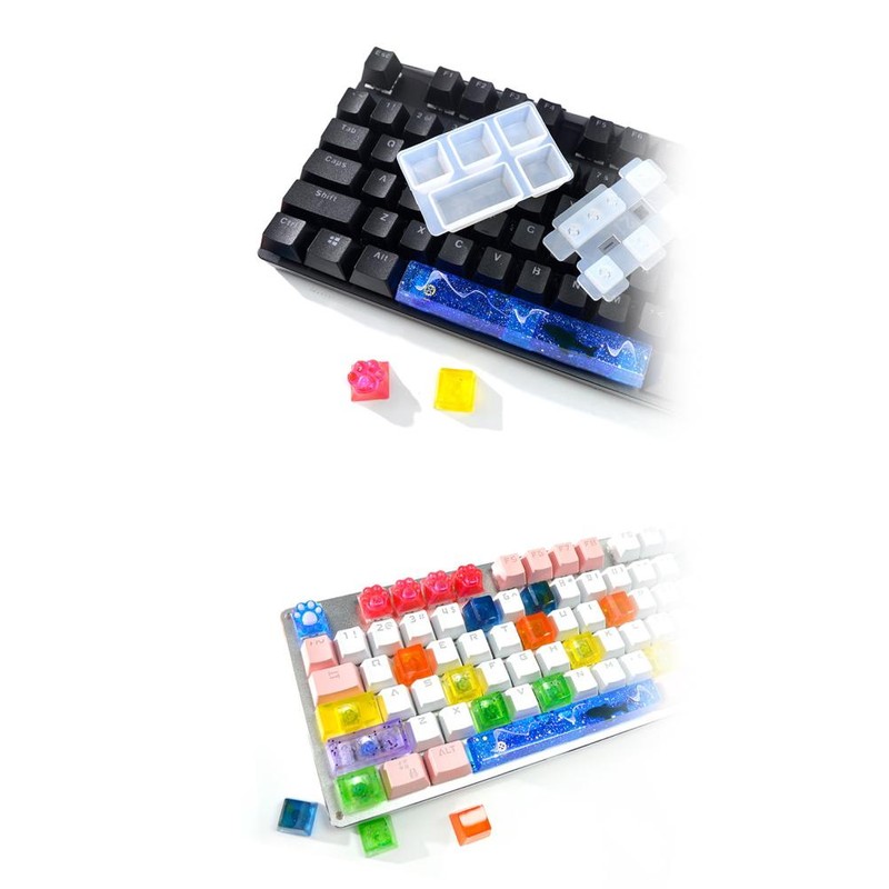 DIY Mechanical Keyboard Keycap Silicone Mold Soft Durable Keys Mold