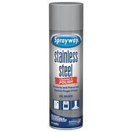 Sprayway SW841R Oil-based Stainless Steel Cleaner and Polish, Protects and Preserves, Resists Streaks and Finger prints, 15 Oz.