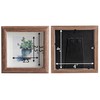 PLUSCHEN 4X4 Wooden Picture Frame with 3x3 Mat, 4x4 Sqaure