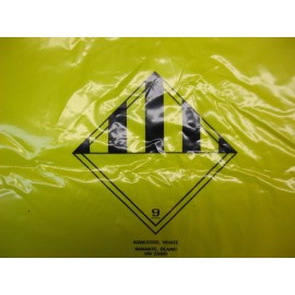 NEW 3MM YELLOW ASBESTOS DISPOSAL BAGS (PACK OF 50) 33" x 39-1/2" (84 X 101 cm)