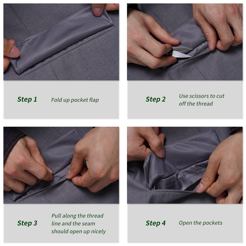 P&L Men's Two-Piece Classic Fit Office 2 Button Suit Jacket