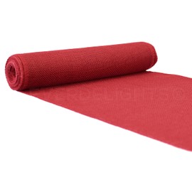 CleverDelights 12" Red Burlap Roll - Finished Edges - 5 Yards - Jute Burlap Fabric - 12 Inch