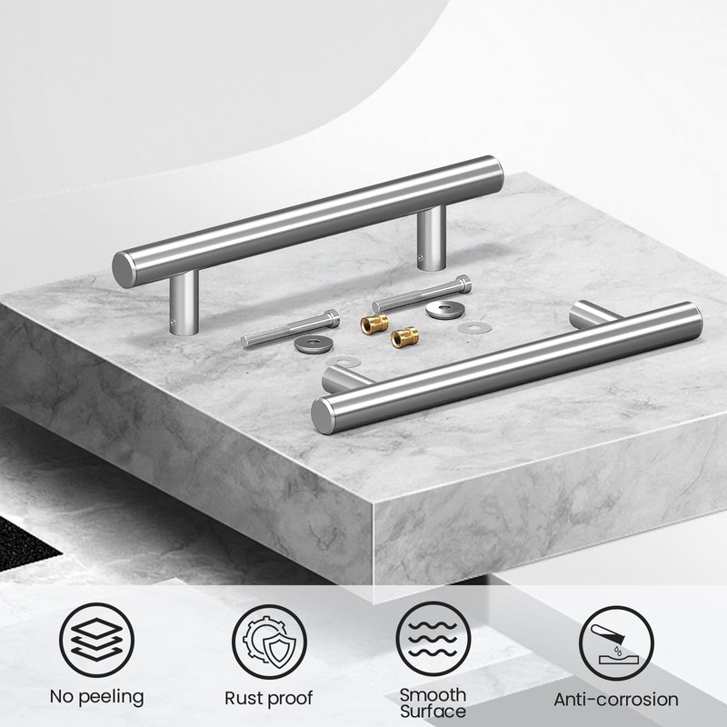 SMARTSTANDARD 12'' Push Pull Sliding Stainless Stee Barn Door Handle,