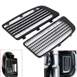 Unbranded Black Radiator Grill Cover For Harley Touring Tri Road Glide Ultra Limited Low
