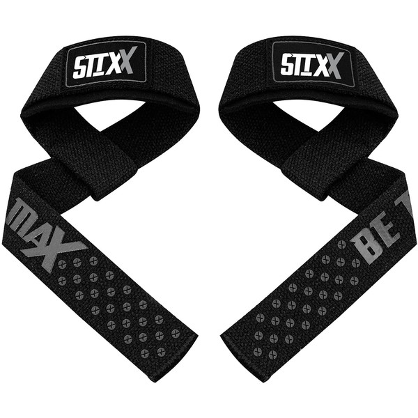 STIXX Wrist Straps Weightlifting Gym - Deadlift Weight Lifting Straps
