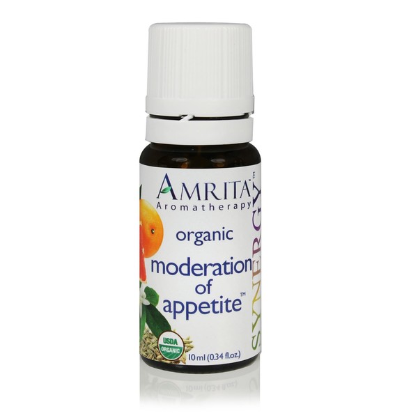 AMRITA Aromatherapy: Moderation of Appetite Synergy Essential Oil Blend (Natural Appetite Control) Organic Essential Oil Blend of Pink Grapefruit, Sweet Fennel, & Petitgrain Bigarade -Size: 10ML