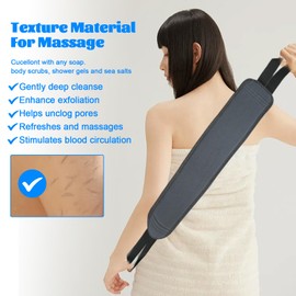 Rieoany Multifunktionales Badetuch-Set für Herren, Rückenwasch-Hilfsgerät (Grau), Peeling-Handtuch, Angenehmes Duscherlebnis