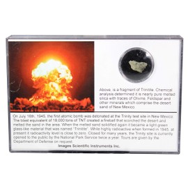 Trinitite Specimen in 4" x 6" Frame