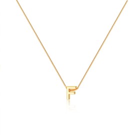 Gold Initial Necklaces for Women, Dainty 14k Gold Plated Letter Choker Necklace Cute Monogram F Necklace for women Tiny Pendant Necklace Simple Gold Jewelry Gift for Girls