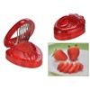 Land-Haus-Shop® Strawberry Cutter Plastic with Stainless Steel Blades, Strawberry Fruit