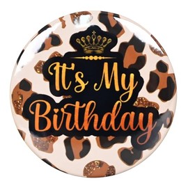 Happy Birthday Pin,Cheath It's My Birthday Pins, Leopard Birthday Pin for Boys Girls, Birthday Pins for Women Birthday Girl Button, Birthdays Gifts Safari Party Decorations