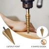 Bamyli 6 Pcs Step Drill Bits Set High Speed Steel