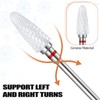Ceramic Nail Drill Bit, 3/32'' Professional Acrylic Nail File Flame