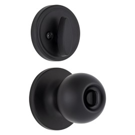 BRINKS Commercial - Keyed Entry Door Knob with Deadbolt Set, Matte Black Finish - Meets ANSI Grade 2 Standards and is ADA Compliant