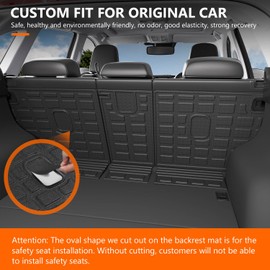 powoq Backrest Mat Compatible with 2017-2025 Mazda CX-5 Cargo Liner Back Seat Protector Replacement for 2017-2019 2020 2021 2022 2023 2024 2025 Mazda CX-5 Accessories(Fit 2017-2024, Rear Backrest Mat)