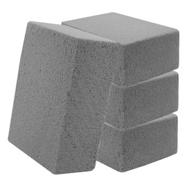 ISDVBUY 4 Pack Stone Cleaning Block Clean Brick, Pumice Stone for Cleaning Oven, Griddle Scraper, Commercial Grade Cleaner for BBQ, Flat Top Cookers, Baking Steel(Grey)