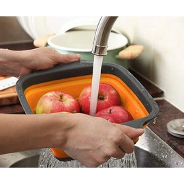 2pc Collapsible Strainer Baskets (Orange)