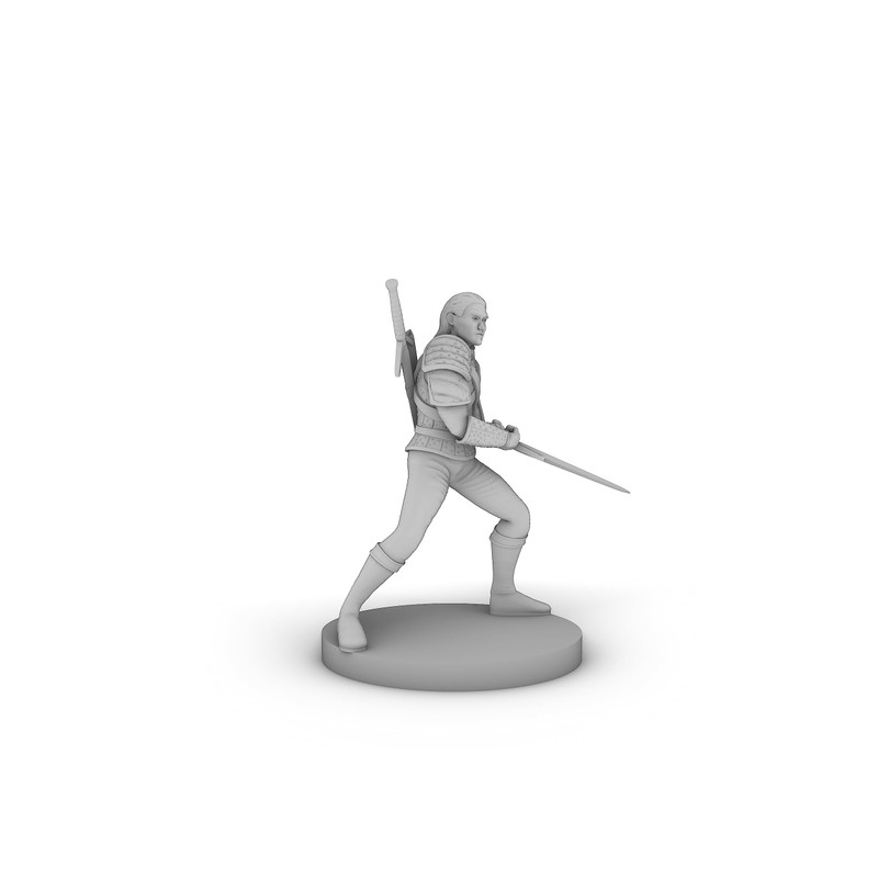 Human Male Fighter Tabletop DND Gaming Miniature