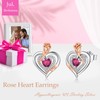 LAVUMO Rose Heart Earrings for Women, /, /