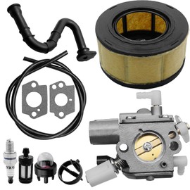 Carburetor Kit Fit for Stihl MS251 MS251C MS231 Replace 1143 120 0611 1143 120 0605 1143-120-0641, Carburetor Tune Up Kit with Spark Plug Gasket Fuel Filter