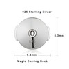 JiaYang 18k White Gold Plated Earring Backs Sterling Silver Earring