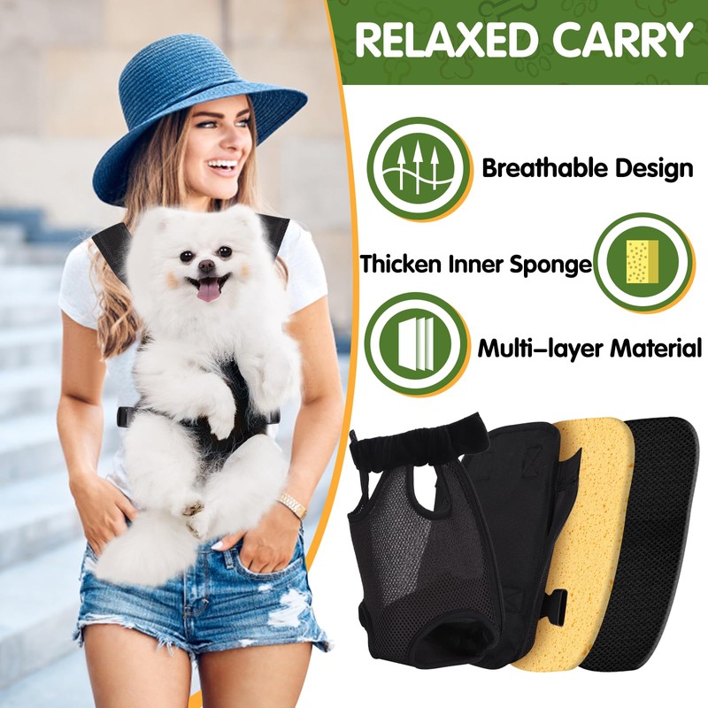 Pet Carrier Backpack, Hands-Free Adjustable Dog Front Carrier Legs Out