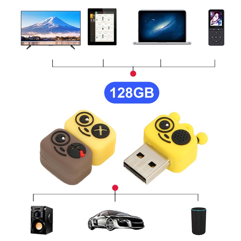 Flash Drive PVC Cartoon Bee Style USB 2.0 Standard Hot