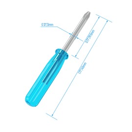 FOCMKEAS 2PCS Mini Phillips Screwdriver, 3mm Cross Head with Blue Non-slip Handle for Small Appliances, 1.77"(45mm) Total Length, Non-magnetic
