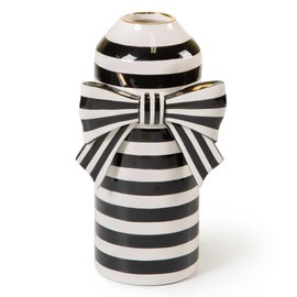 MACKENZIE-CHILDS Courtly Bow Vase, Unique Flower Vase, Decorative Table Decor for Living Room