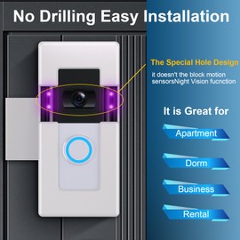 Doorbell Mount for Ring/Blink Wireless Video Doorbell,Anti-Theft Doorbell Mount Compatible with Blink & Ring Video Doorbell 1/2/3/3 Plus/4/2023 Release,Ideal for Renters and Home